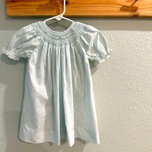 Petit Ami smocked blue dress 9 months